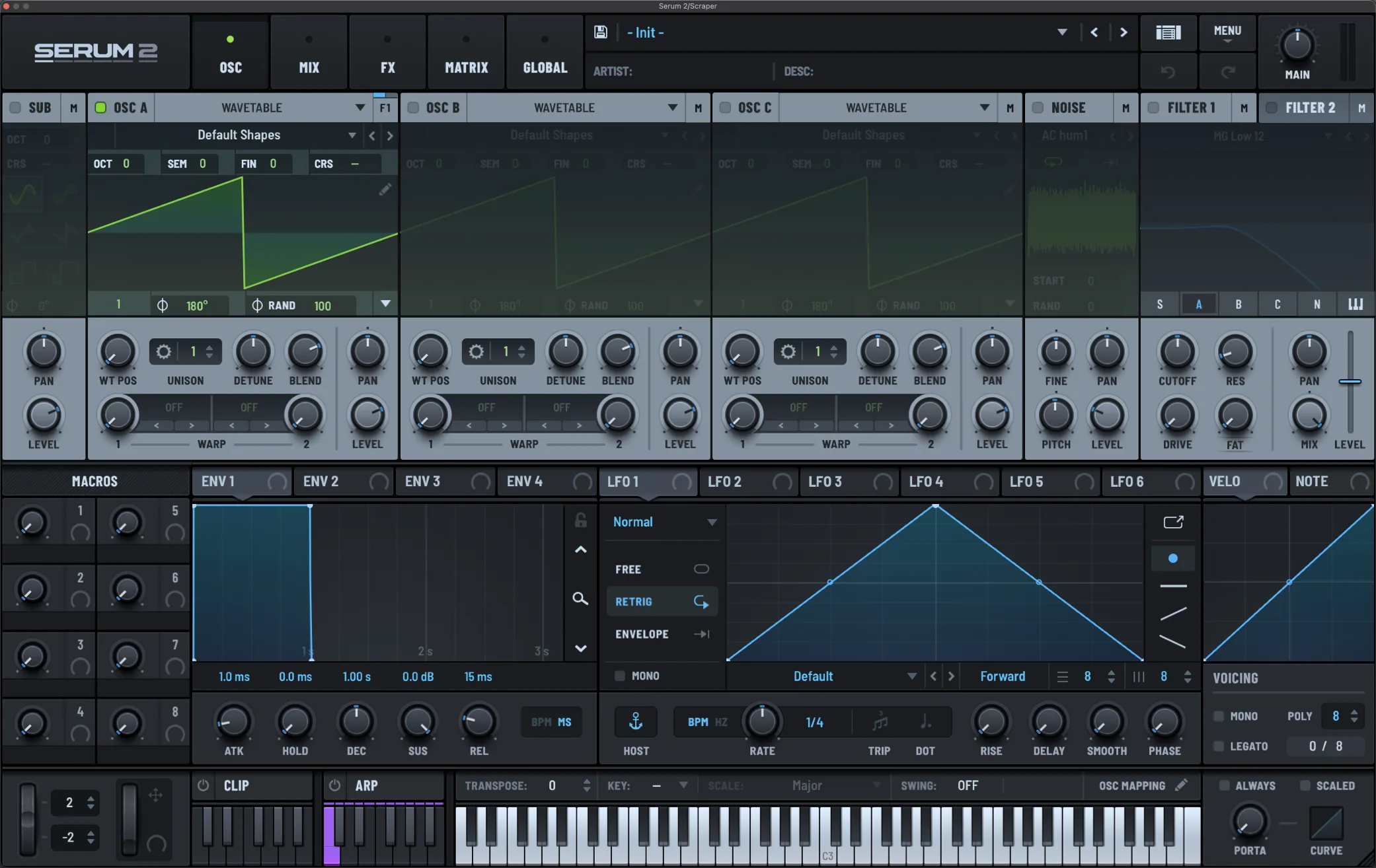 Serum 2 synthesizer interface